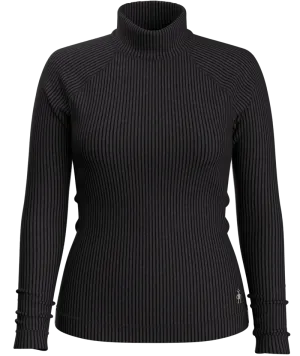 Women's Thermal Merino Rib Turtleneck - Charcoal Heather