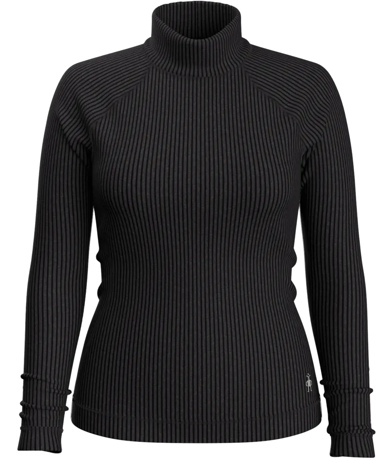 Women's Thermal Merino Rib Turtleneck - Charcoal Heather