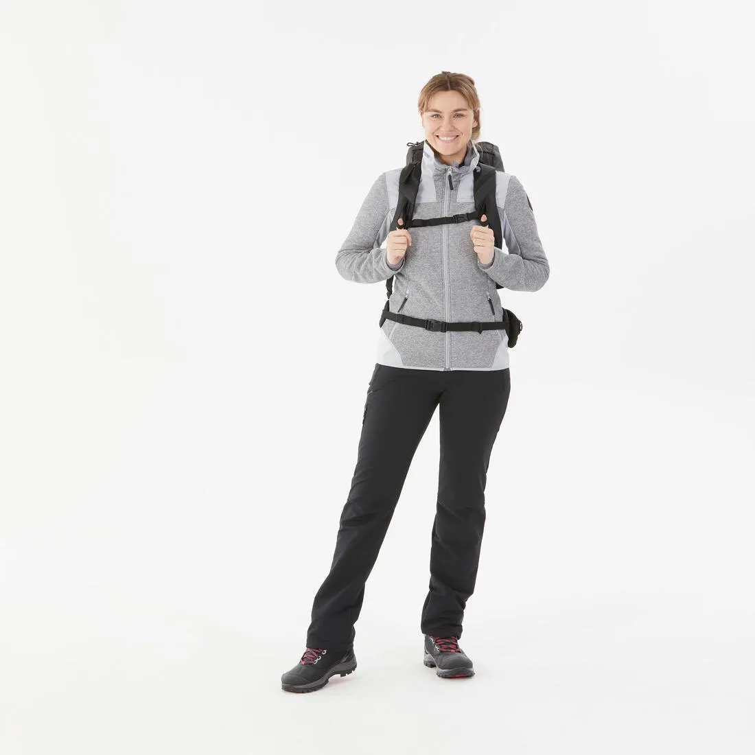 WOMEN'S WARM WATER-REPELLENT SNOW HIKING TROUSERS - SH500 MOUNTAIN