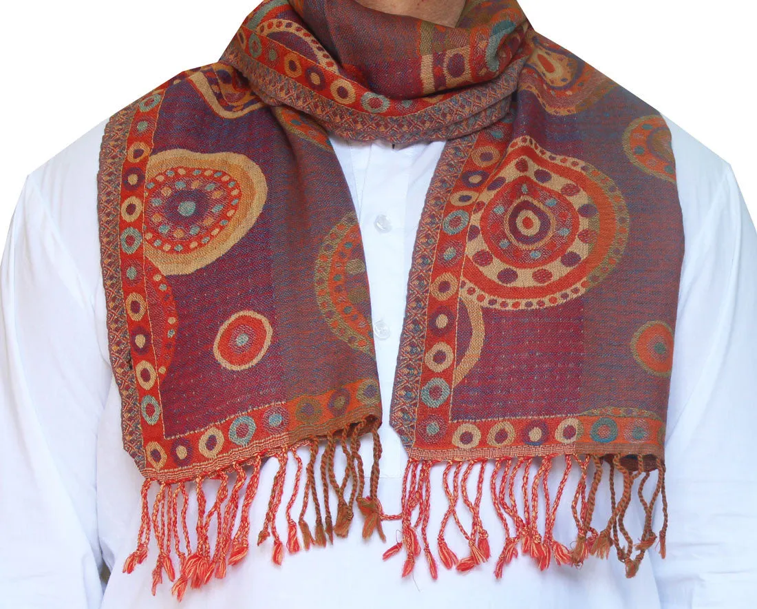 Wool Jamawar Neck Mens Scarf Gift India Clothes